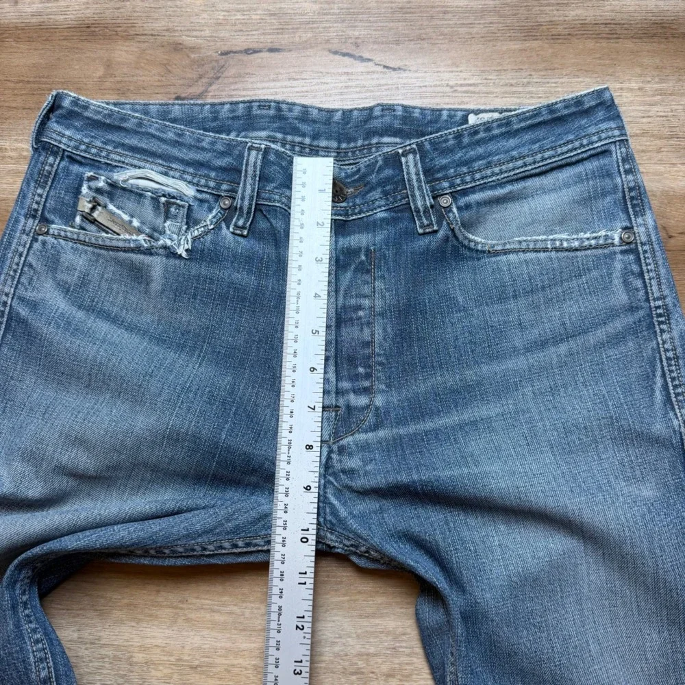 Diesel Dughan Jeans Men 30x32 Blue Slim Tapered Distressed Made in Italy‎ 0088Z